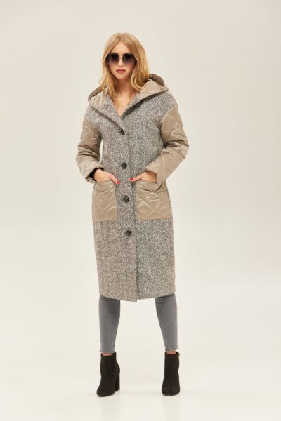 Демисезонное пальто Mila Nova ПВ-118 серое