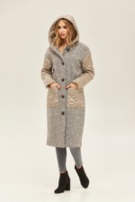 Демисезонное пальто Mila Nova ПВ-118 черно-белое — изображение 6