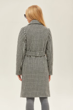 Демісезонне пальто Mila Nova ПВ-173 чорне+білий - Зображення 4