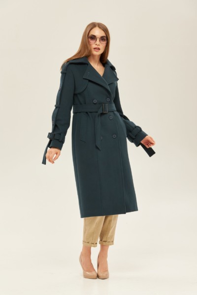 Демісезонне пальто Mila Nova ПВ-93єх зелене