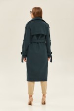 Демісезонне пальто Mila Nova ПВ-93єх зелене - Зображення 2