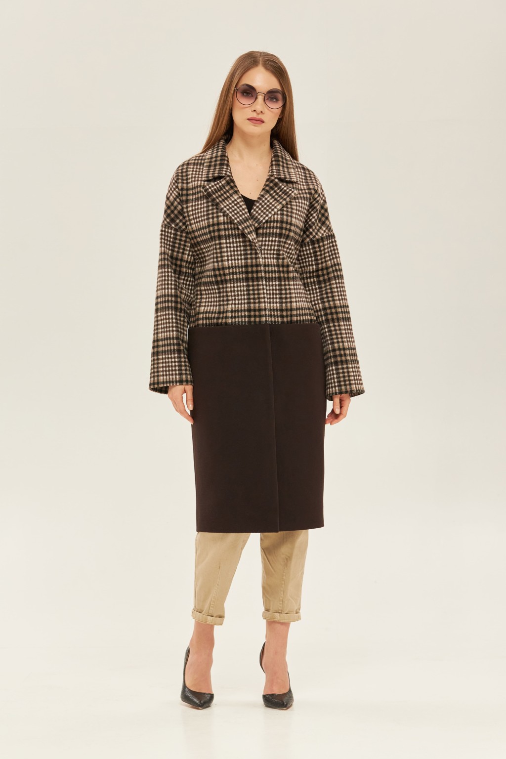 Демисезонное пальто Mila Nova ПВ-155 шоколад — изображение 1