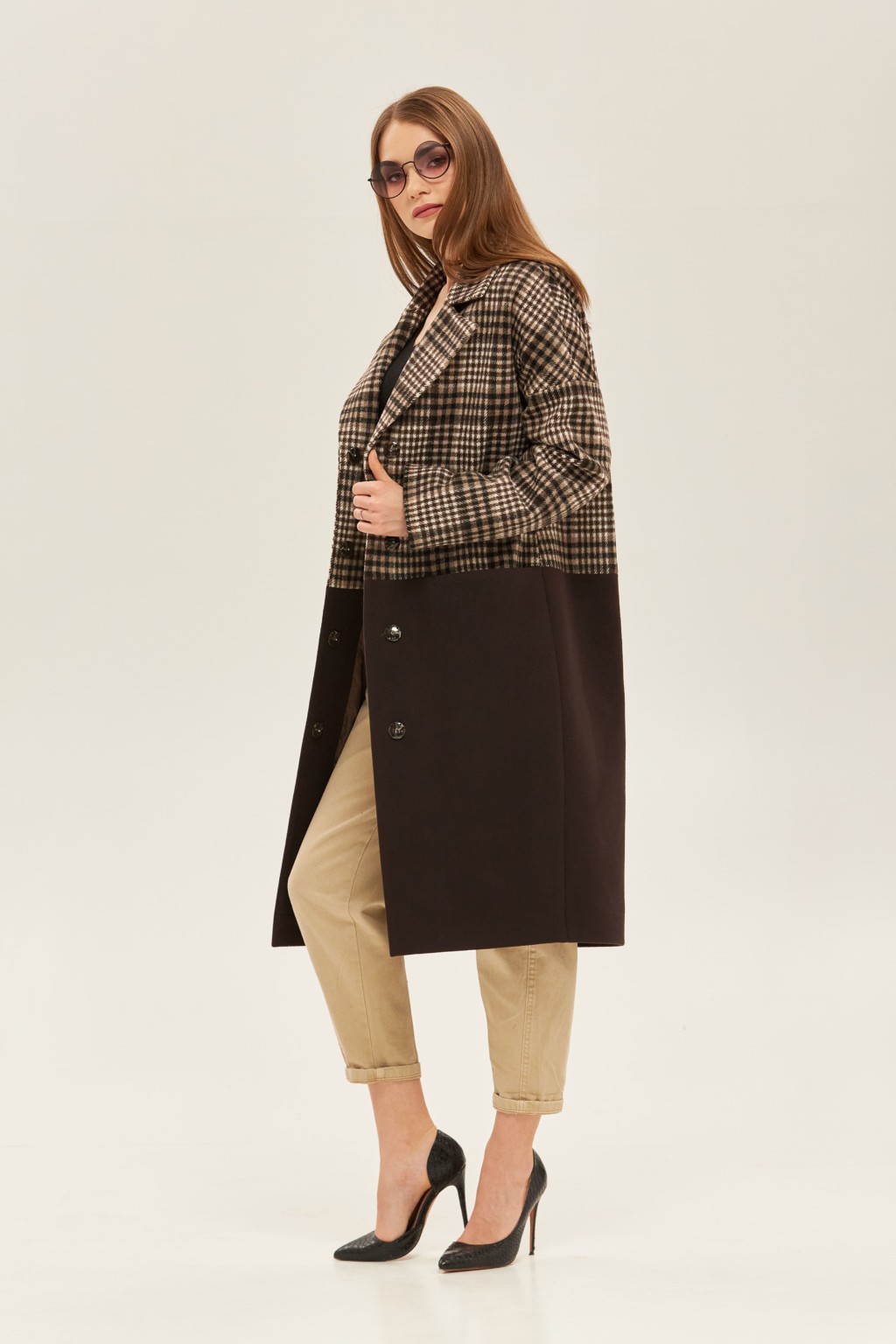 Демисезонное пальто Mila Nova ПВ-155 шоколад — изображение 3