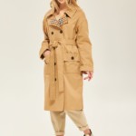 Демисезонный тренч Mila Nova Q-60 кемел+рыжая клетка