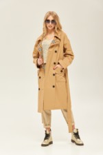 Демисезонный тренч Mila Nova Q-60 кемел+рыжая клетка — изображение 2