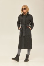 Демисезонный плащ Mila Nova ПВ-140 черный+леопард — изображение 3