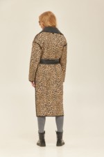 Демисезонный плащ Mila Nova ПВ-140 черный+леопард — изображение 2