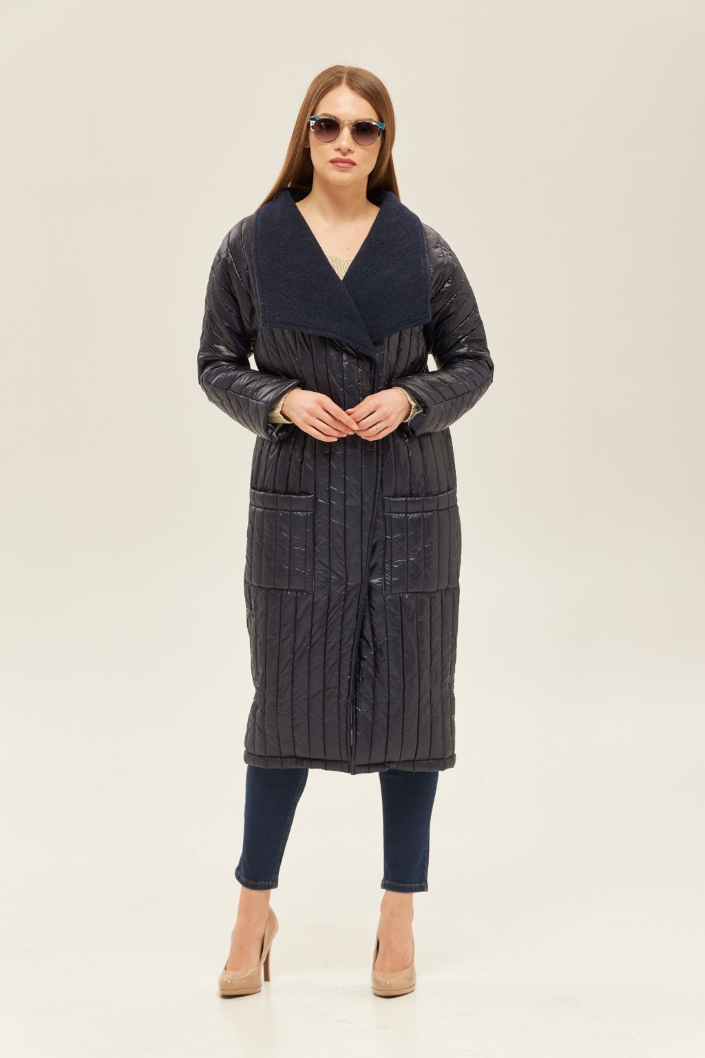 Демисезонный плащ Mila Nova ПВ-141 синий — изображение 2