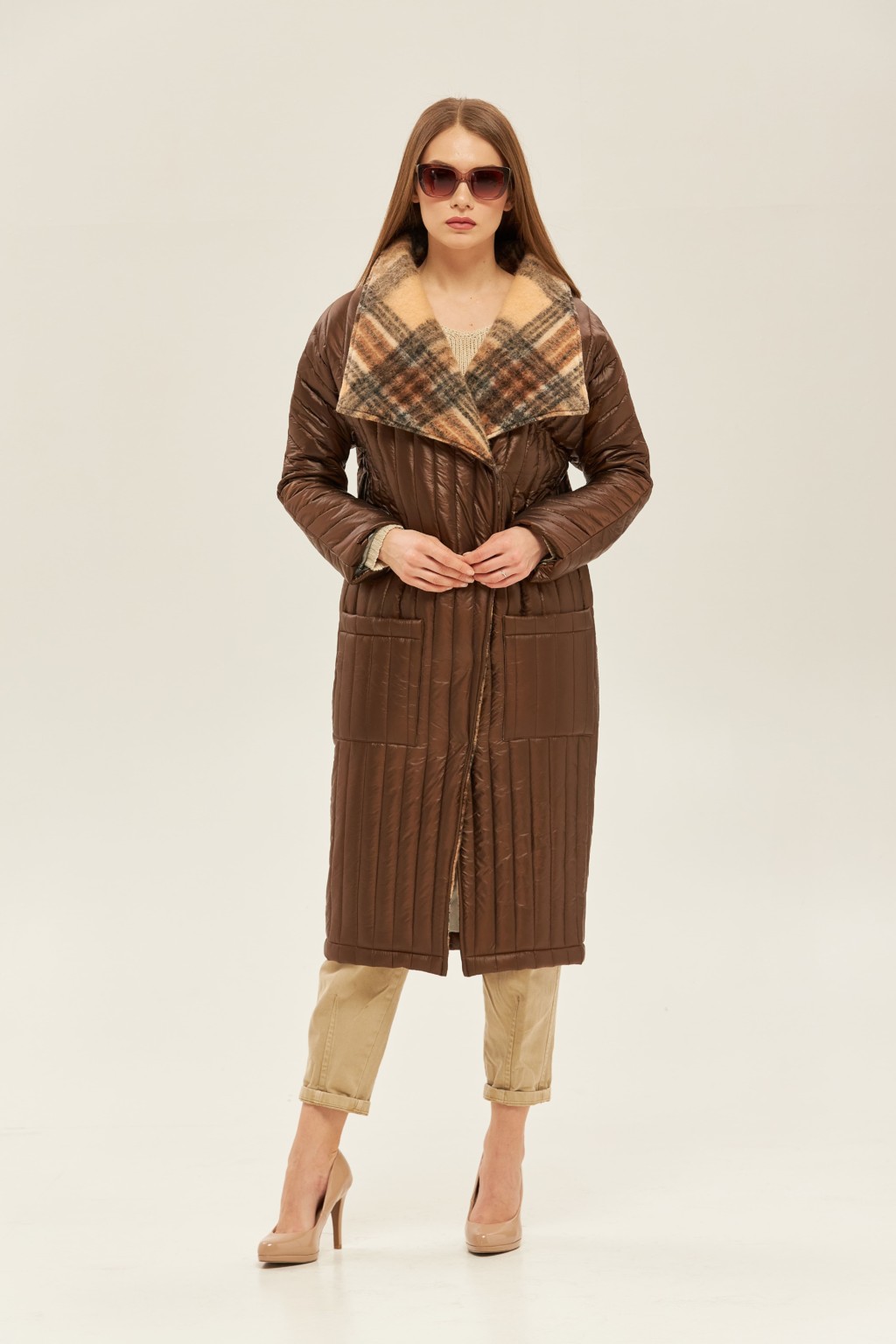 1947_27460 Демисезонный плащ Mila Nova ПВ-141 шоколад — изображение 1
