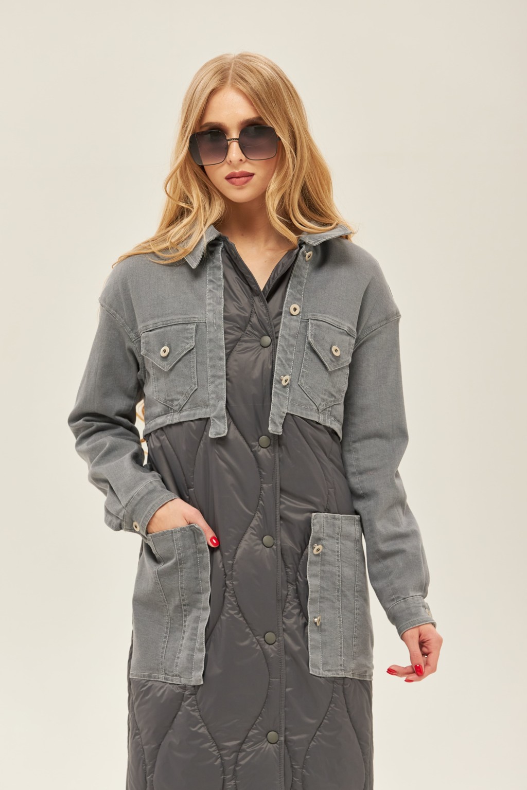 Демисезонный плащ Mila Nova ПВ-150 серый — изображение 2