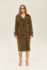 Демисезонное пальто Mila Nova ПВ-93ех хаки — изображение 2