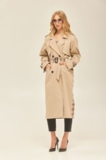 Демисезонный тренч Mila Nova Q-73 бежевый — изображение 2