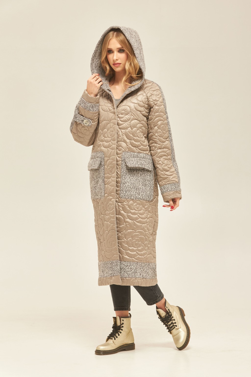 Демісезонне Пальто Mila Nova ПВ-176 сіре - Зображення 2