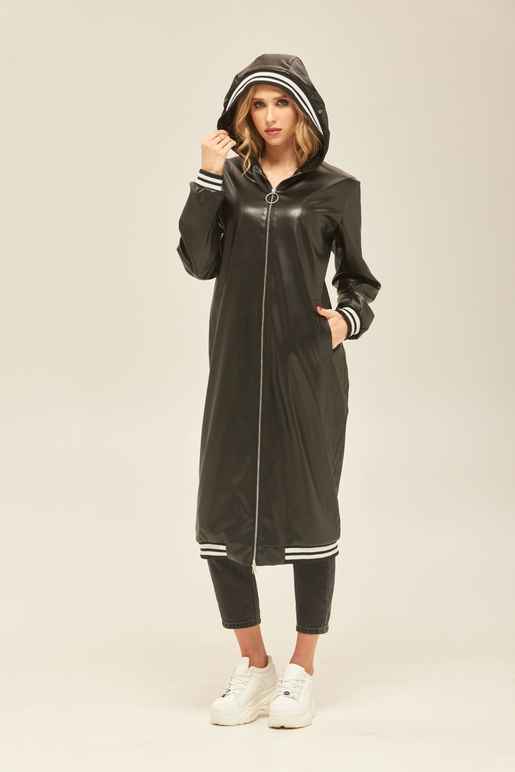 Демисезонный плащ Mila Nova ПВ-179 черный — изображение 2