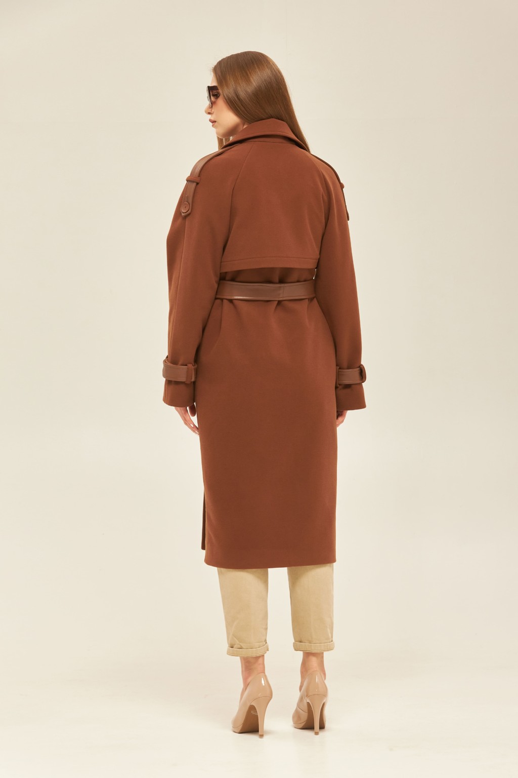 Демисезонное пальто Mila Nova ПВ-178 шоколад — изображение 3