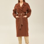 Демисезонное пальто Mila Nova ПВ-178 шоколад