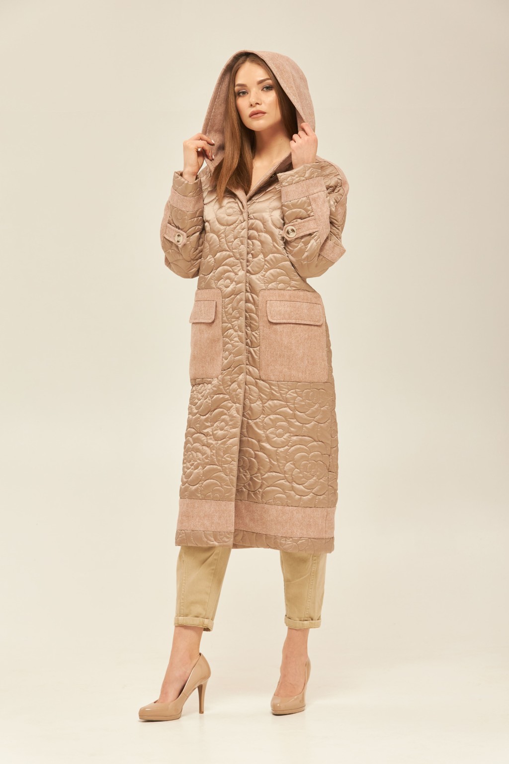 Демисезонное Пальто Mila Nova ПВ-176 бежевое — изображение 3