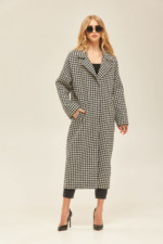 Демисезонное пальто Mila Nova ПВ-159 черно-белое