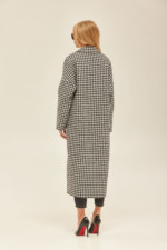 Демисезонное пальто Mila Nova ПВ-159 черно-белое — изображение 3