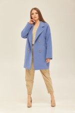 Демисезонное пальто Mila Nova ПВ-164 василек