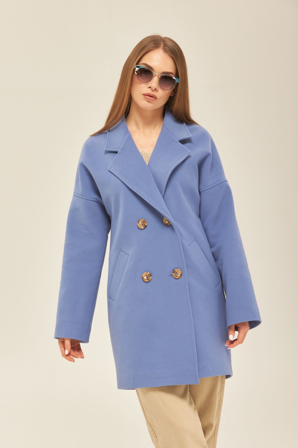 Демисезонное пальто Mila Nova ПВ-164 василек — изображение 2