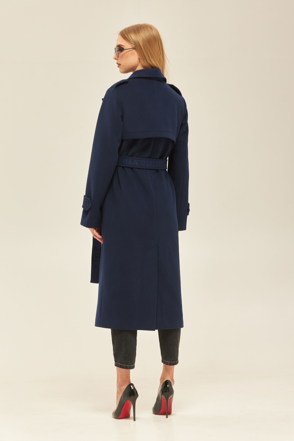 Демисезонное пальто Mila Nova ПВ-172 синее — изображение 3