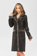 Зимняя дубленка Mila Nova Д-158 б черная — изображение 5