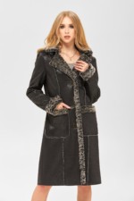 Зимняя дубленка Mila Nova Д-158 б черная — изображение 4