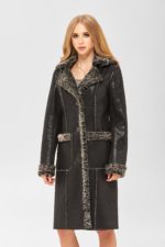 Зимняя дубленка Mila Nova Д-158 б черная — изображение 3