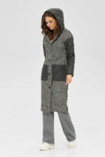 Демисезонное пальто Mila Nova ПВ-118 темно-серая клетка — изображение 2