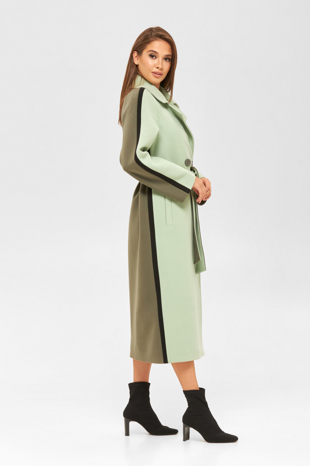 2379_64880 Демисезонное пальто Mila Nova ПВ-187 хаки — изображение 1