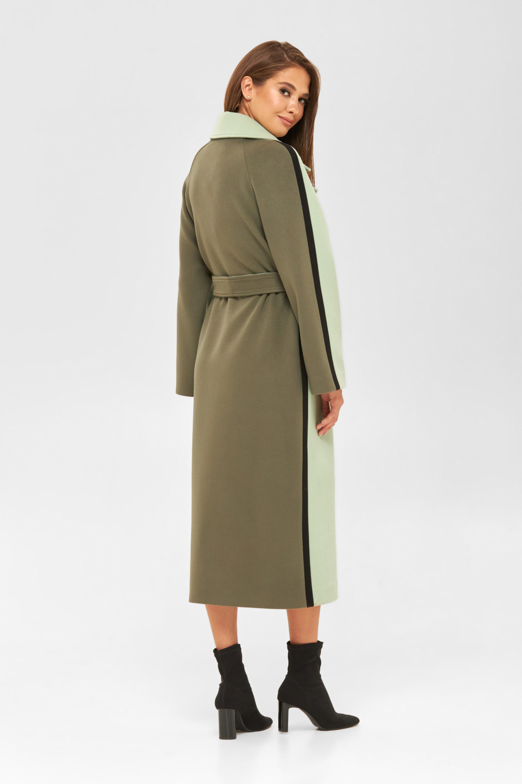 Демисезонное пальто Mila Nova ПВ-187 хаки — изображение 2