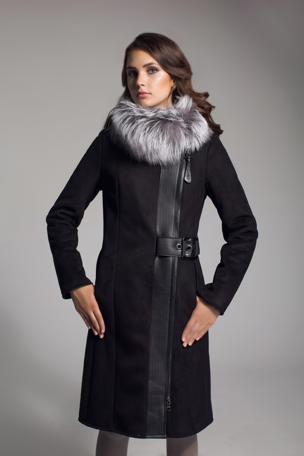 Зимняя дубленка Mila Nova Д-102 черная — изображение 2