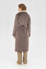 Зимняя шуба Mila Nova ПВ-106 темная фреза — изображение 3