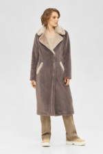 Зимняя шуба Mila Nova ПВ-106 темная фреза — изображение 2