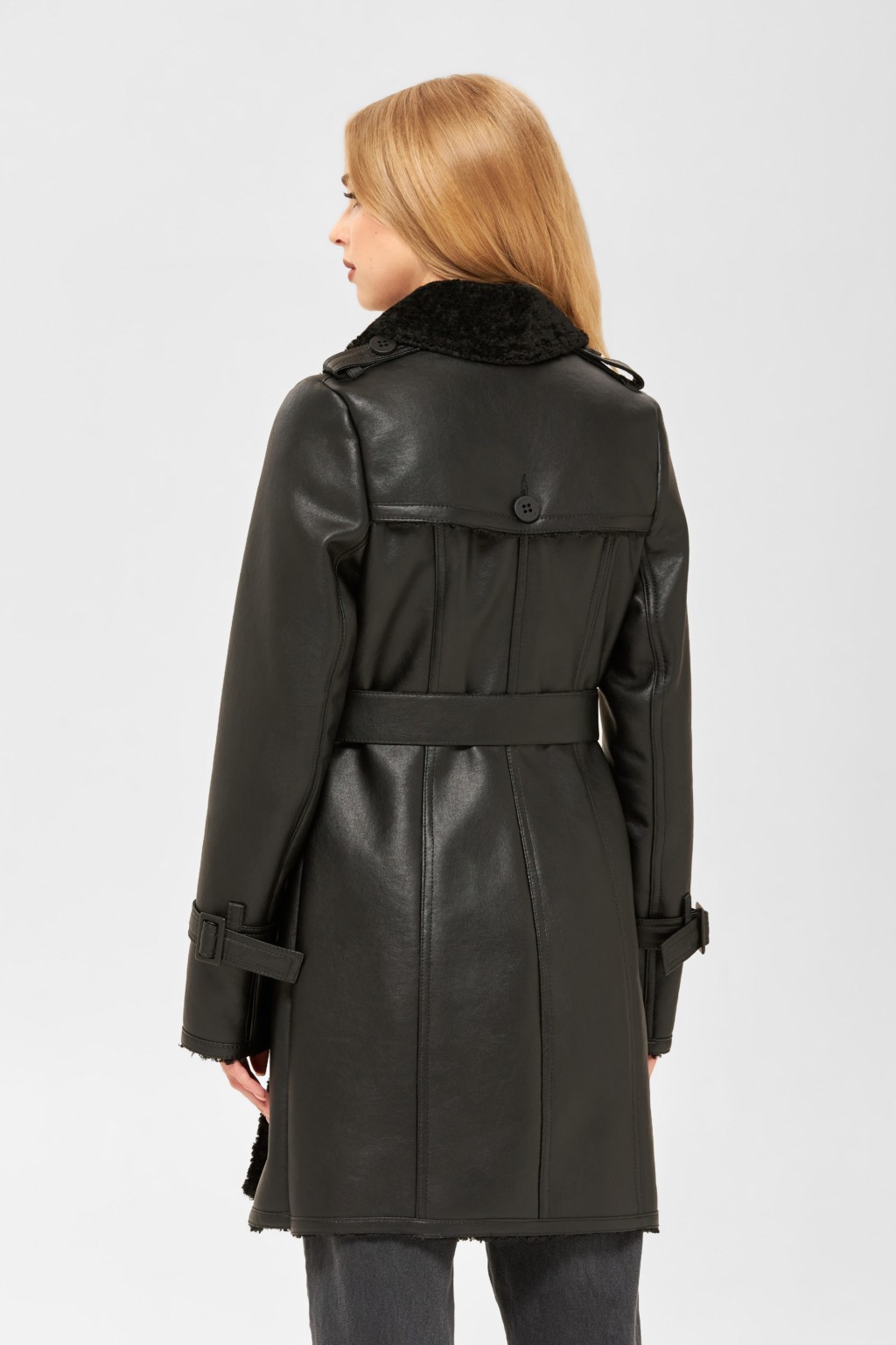 Зимняя Дубленка Mila Nova Д-154 черный — изображение 2