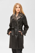 Зимняя дубленка Mila Nova Д-154б черная — изображение 2