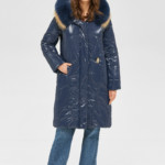 Зимний пуховик Mila Nova К-106 синий