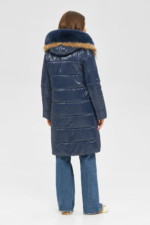 Зимний пуховик Mila Nova К-106 синий — изображение 3