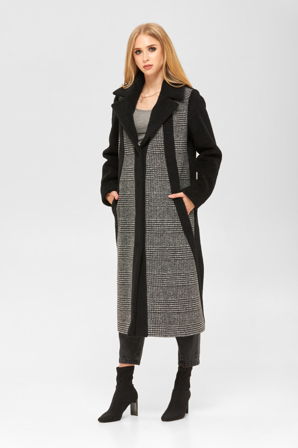 Демисезонное пальто Mila Nova ПВ-186 черное — изображение 1