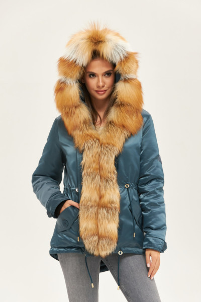 Зимова парка Mila Nova П-100 колір морської хвилі