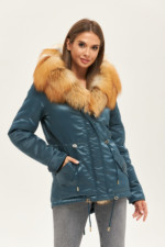 Зимова парка Mila Nova П-100 колір морської хвилі - Зображення 2