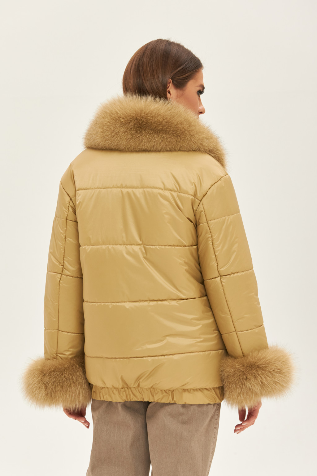 Зимняя куртка Mila Nova К-160 бежевый — изображение 2