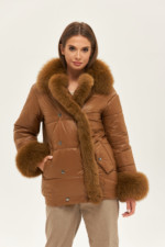 Зимняя куртка Mila Nova К-160 горчица — изображение 2