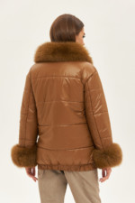 Зимняя куртка Mila Nova К-160 горчица — изображение 3