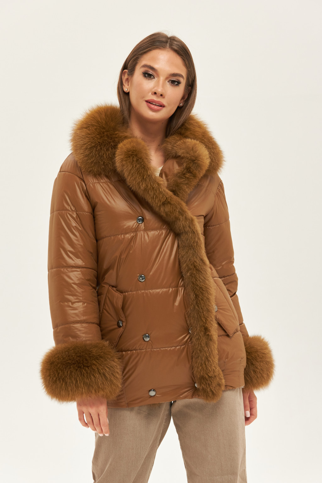 Зимняя куртка Mila Nova К-160 горчица — изображение 1