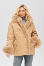 Зимняя куртка Mila Nova К-160 кв бежевая — изображение 3