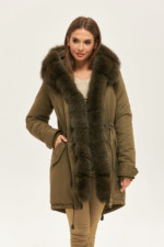 Зимняя парка Mila Nova П-101 хаки