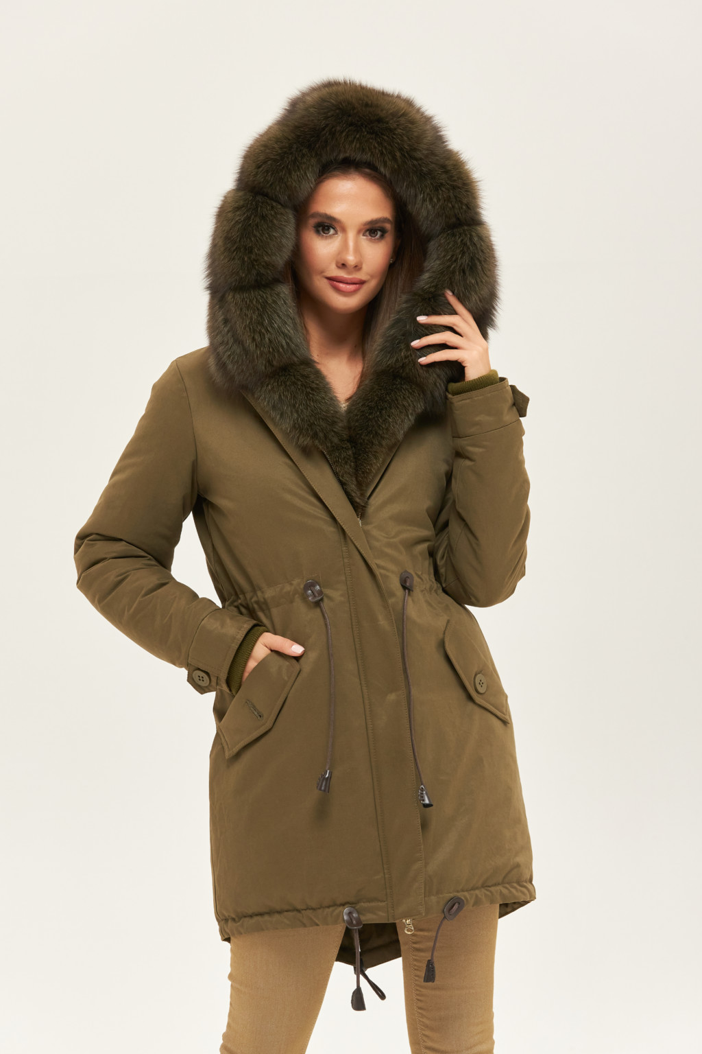 Зимняя парка Mila Nova П-101 хаки — изображение 2