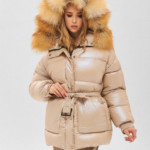 Зимняя куртка Mila Nova К-183 бежевая